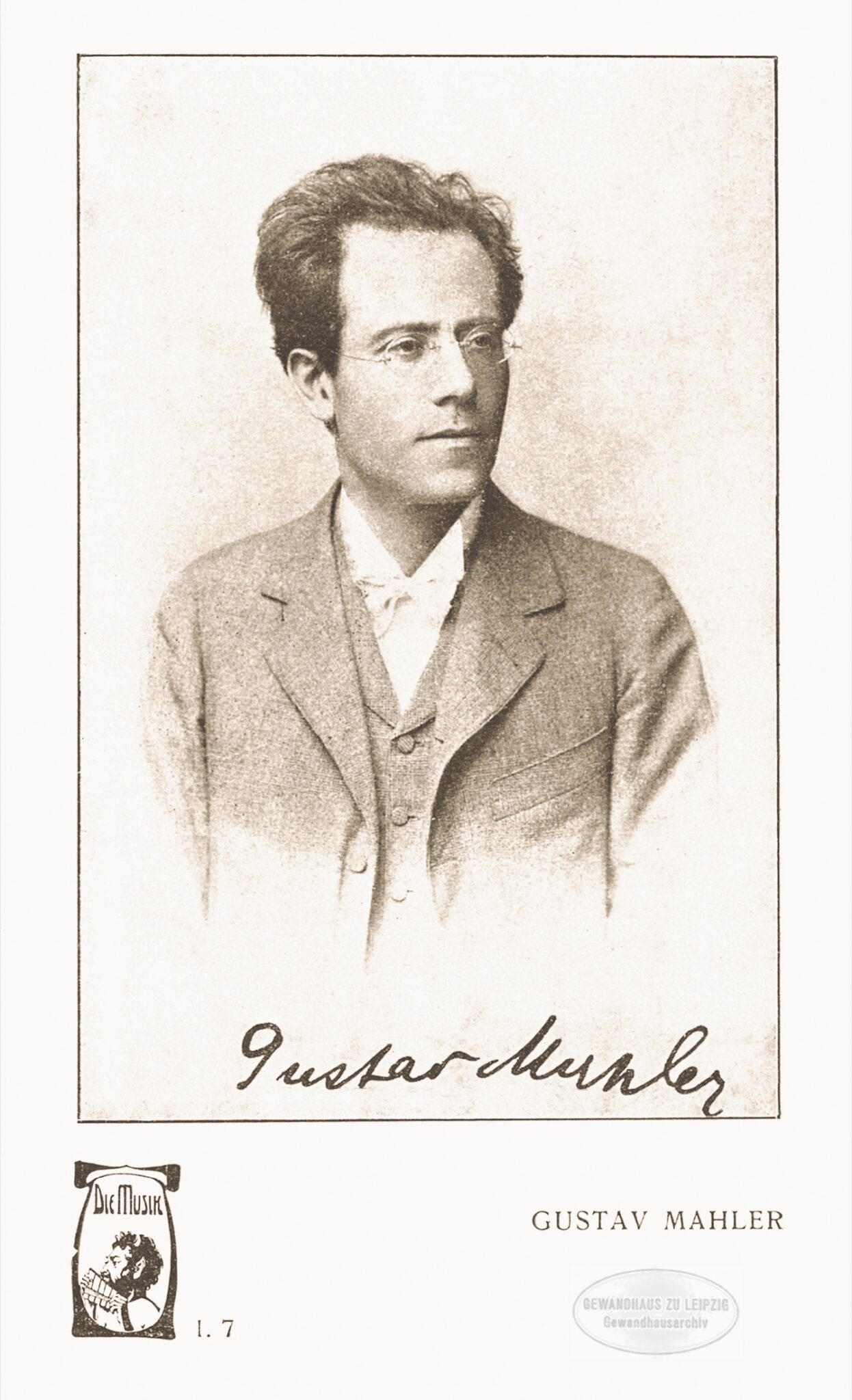 Gustav Mahler Porträt Historische Fotografie Leipzig Gustav Mahler in Leipzig- Die Geburt eines Titan